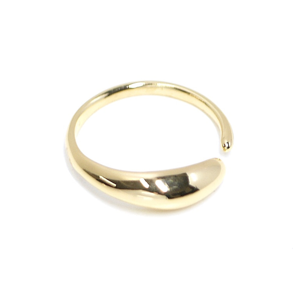 新作 [1 件] 圓潤曲線的金色萬能戒指，戒指 NF 第2張的照片