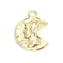 新品【2件】Ancient Vintage Coin Gold Charm NF 第4張的照片