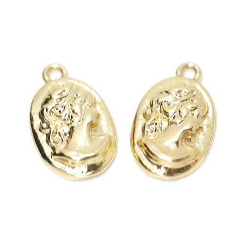 18kゴールドキャットエリザベス コイン型チャーム 約2cm 【公式通販】
