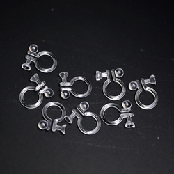[20件（10對）]非孔樹脂，矽耳環，耳環，零件 第2張的照片