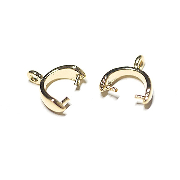 再販【4個入り】Petit Half CircleゴールドAカンピートンバチカン、金具 NF 2枚目の画像