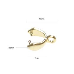 再販【4個入り】Petit Half CircleゴールドAカンピートンバチカン、金具 NF 4枚目の画像