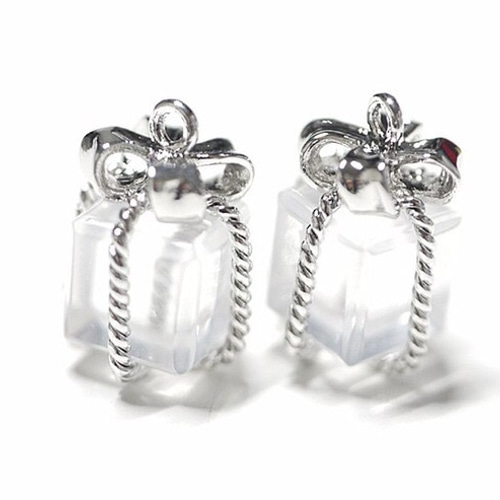 p1787s【2個入り】GlassクリアカラープチJewelボックスシルバー