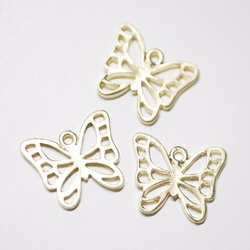 【4件】水印蝴蝶蝴蝶圖案Mad Gold Charm，零件 第4張的照片