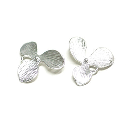 P2551-5 [3 件] 紋理花瓣泥銀飾，零件 第2張的照片