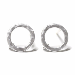 [1對]有郵票！ Petit Circle帶罐Petit Circle Matte Silver Silver Silver 9 第2張的照片