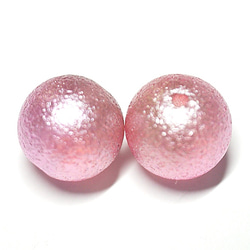 【15個入り】両穴（貫通）パールOrchid Pink&Purpleコットンパール風10mm 3枚目の画像