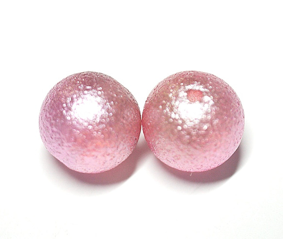 【15個入り】両穴（貫通）パールOrchid Pink&Purpleコットンパール風10mm 3枚目の画像