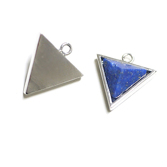 新[一]青金石（天青石）3D三角銀魅，部分 第3張的照片