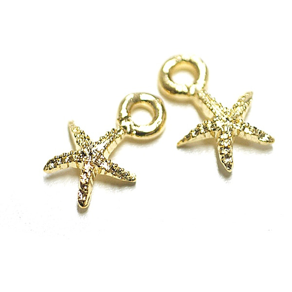 銷售【每件8件】Petit Starfish（Starfish）Gold Charm，Parts 第2張的照片