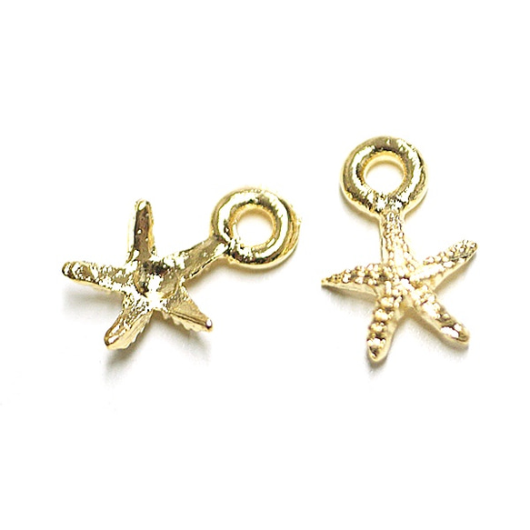 銷售【每件8件】Petit Starfish（Starfish）Gold Charm，Parts 第3張的照片
