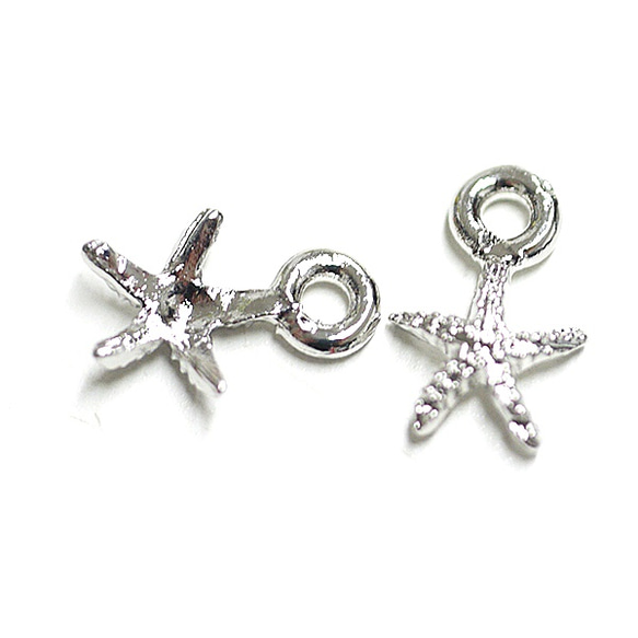 銷售【每件8件】Petit Starfish（Starfish）Silver Charm，零件 第3張的照片