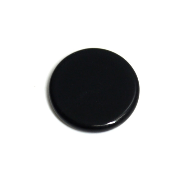 再販【4個入り】約10 × 10mmブラックカラー円形チャーム 2枚目の画像
