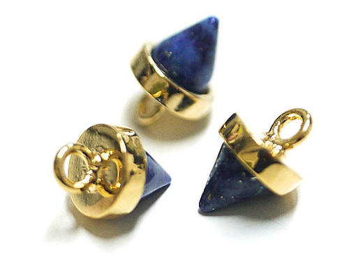 再販【2個入り】Petit Triangle立体的な三角形ラピスラズリ (lapis