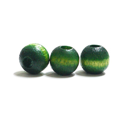 [26 +4或者]我們有限的！新！毛豆綠色漸變顏色木材製成6mm的圓形珠子，部分 第2張的照片