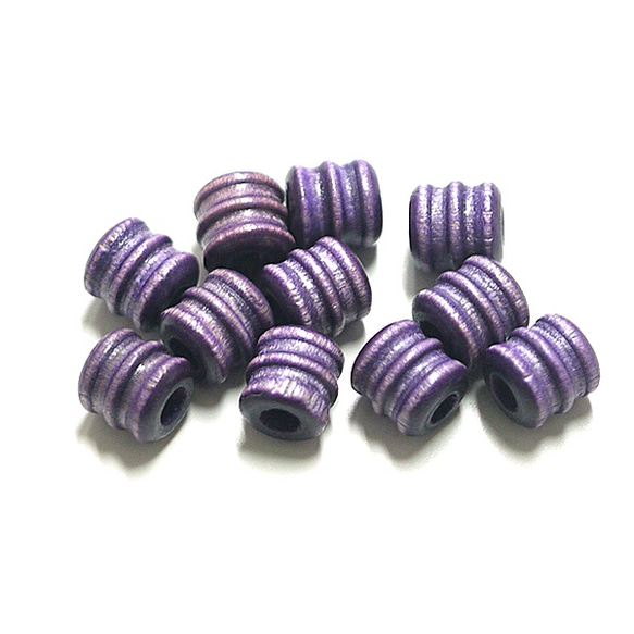 [15 + 5] 僅限本店！復古紫色復古紫色木珠和零件 第4張的照片