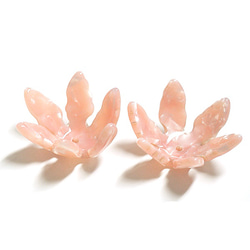 SALE [2件]粉紅色玉色約34mm立體櫻桃圖案！纖維素 第3張的照片