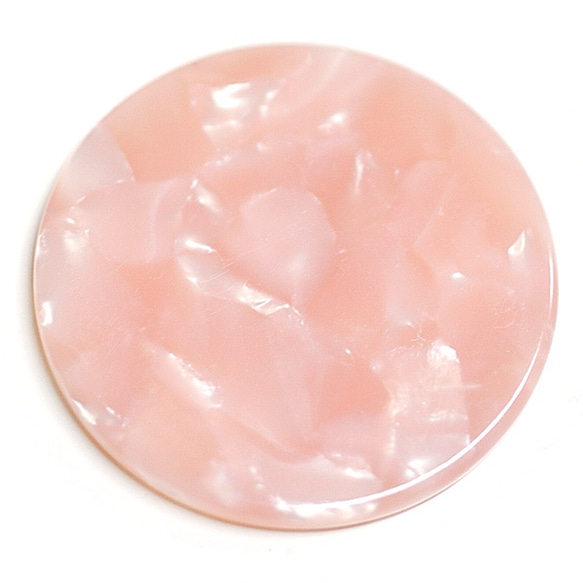 SALE【4件】粉色翡翠色30mm圓形！纖維素（乙酰纖維素）樹脂部件 第2張的照片