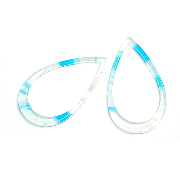 SALE【4件裝】Clear＆Aquacolor Drops！纖維素（乙酰纖維素）樹脂部件 第1張的照片