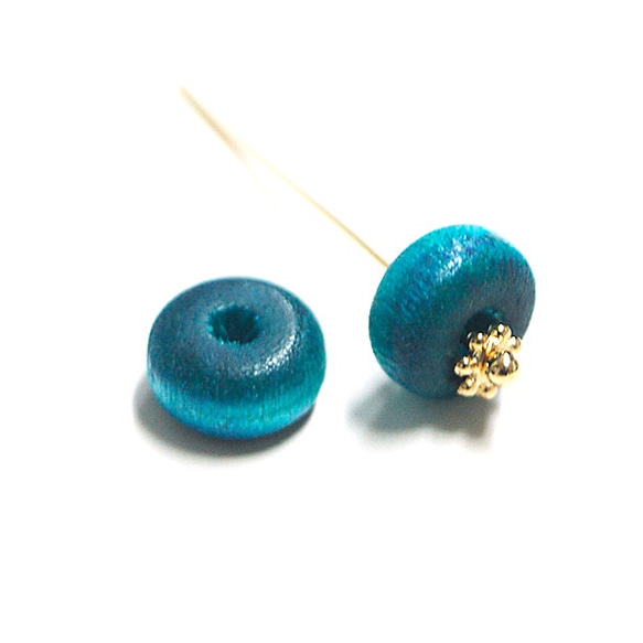 ★ 再次上架【18+2】Capley Blue Collar Wood Rondel, Beads 第3張的照片