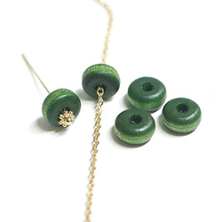 ★ 再次上架 [18 + 2] 綠色木質圓珠、珠子 第2張的照片