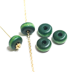 ★ 再次上架 [18 + 2] 綠色木質圓珠、珠子 第4張的照片