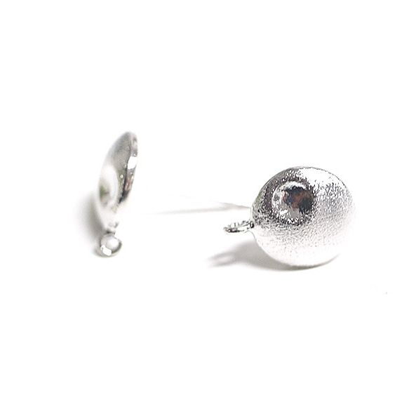 新[1對]印記！圈圓紋理銀罐與SV925核心耳環，配件 第2張的照片