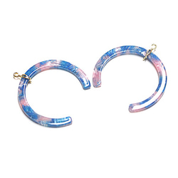 新[二]藍及粉紅梅布爾曲線飾金易拉罐有魅力，零件 第4張的照片