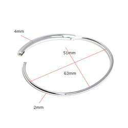 新[1件]開啟和關閉！圓形銀手鐲，手鐲製作零件 第3張的照片