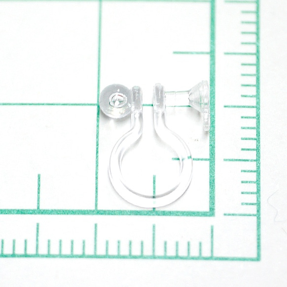 ebs24【20顆（10對）】無孔樹脂耳環帶圈耳環金屬防過敏 第4張的照片