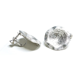 新作品【1對】Uzumaki圈型泥銀罐和螺絲彈簧耳環，配件 第1張的照片