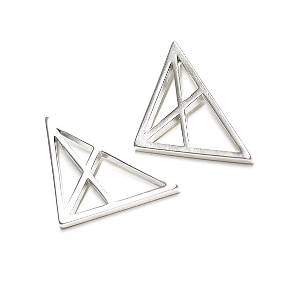 再次上架 [2 件] Spider Triangle Triangle Mad Silver Charm, Parts 第1張的照片