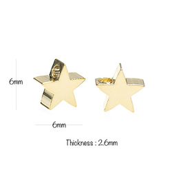 再次上架【4件】滲透！ Petit STAR 星星圖案泥粉紅金色吊飾、零件 第4張的照片
