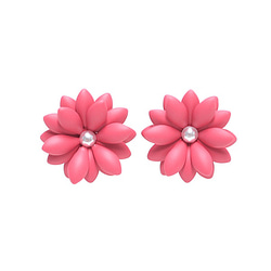 SALE【1對】鈦芯！玫瑰粉色18花瓣~FLOWER耳環，配件 第2張的照片