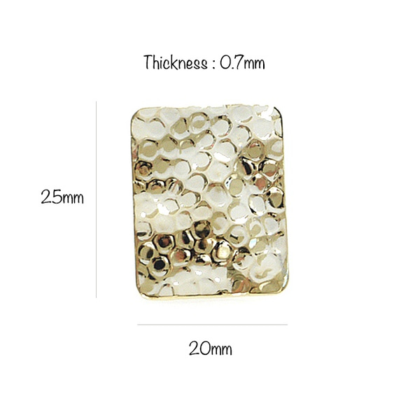 新作【1對】大山雀！耳環有不均勻的方形金色可以，零件 第4張的照片