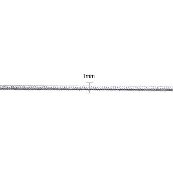 新作【1米1米】約1mm蛇純銠銀黃銅鏈NF/UCG56 第4張的照片