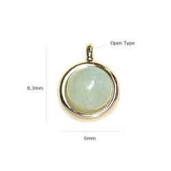 再次上架 [2 件] 天然石材！ Green Aventurine Green Aventurine 單金吊飾，吊墜 第4張的照片