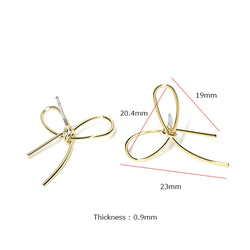 再次上架【1對】鈦芯！黃銅絲帶閃亮金耳環 NF 第4張的照片