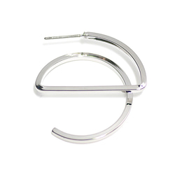新作【1對】鈦芯！圓形獨特的三維銀鈦芯核心耳環 第2張的照片