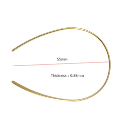 新作【1對】精緻耐用的黃銅製成！大尺寸約51毫米U形黃色土墩金箍鉤耳環，零件 第4張的照片