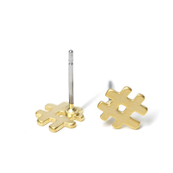 新[1對]鈦芯！可愛而獨特的#Matif Mad Gold耳環，零件 第1張的照片