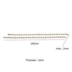 新[4件]約100毫米石鏈厚度約2毫米金鍊魅力，零件 第1張的照片