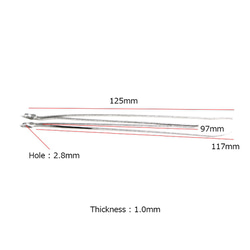 再次上架[4件]銀鍊吊飾，零件約1mm /約125mm厚 第3張的照片