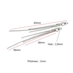 再次上架[4件]厚度約1mm /約65mm銀鍊吊飾，零件 第3張的照片