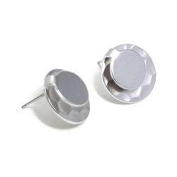 新[1對]鈦芯！圓形啞光銀耳環，可用於零件，零件 第2張的照片