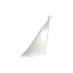 新作品[4件]簡單的三角形墊子，具有光滑曲線的銀色魅力，零件 第2張的照片