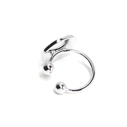 新款[2件]光滑的銀色耳箍，帶10毫米圓圈，軟骨耳環 第2張的照片