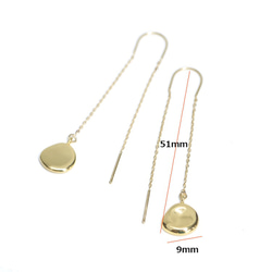 Creema Limited [1 對] Shaking Petit Round Gold American Earrings 第3張的照片