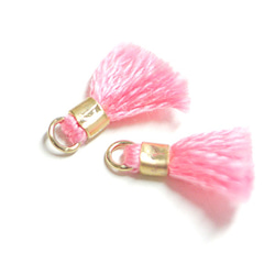 【5個入り】刺繍糸tasselサクラ桜ピンクカラーMediumタッセル、チャーム 1枚目の画像