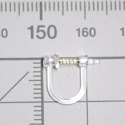金屬過敏兼容 [6 件] 約 11 毫米樹脂耳環帶彈簧、金屬配件 第5張的照片